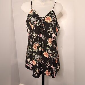 Size Large Forever 21 Black Floral Romper